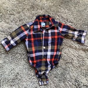 3-6 month button down onesie